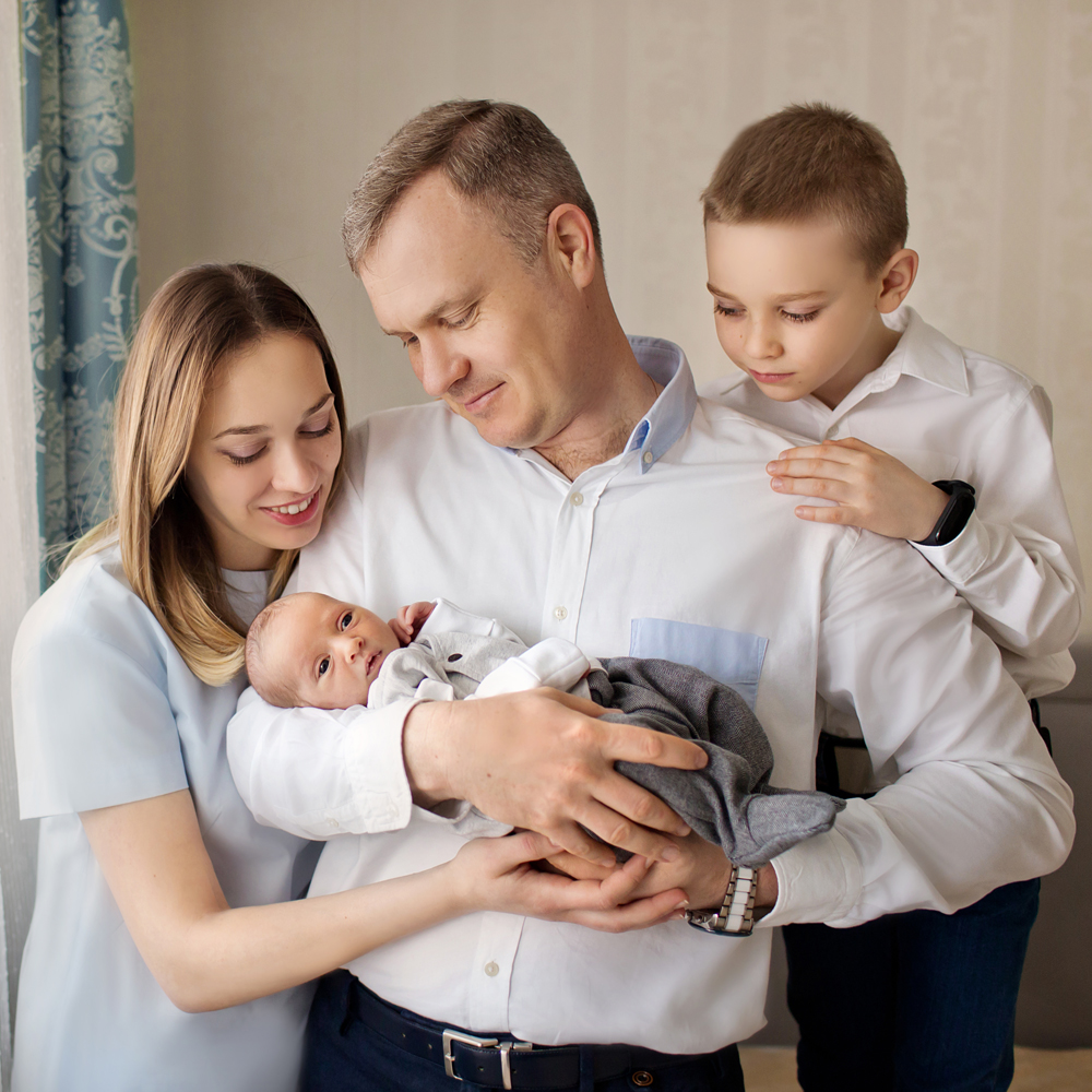 Фотосессия выписки из роддома