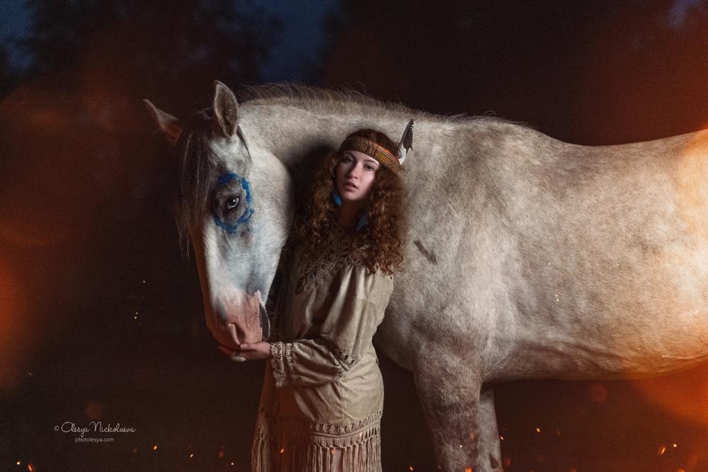  лошади и люди  ◆ horse and human