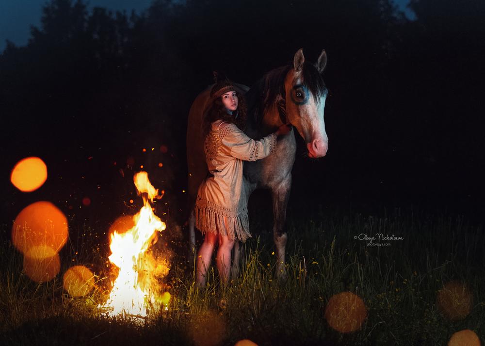  лошади и люди  ◆ horse and human