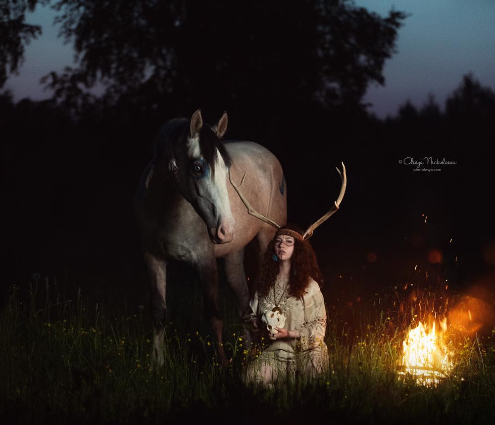  лошади и люди  ◆ horse and human