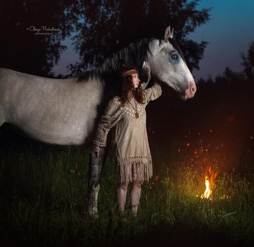  лошади и люди  ◆ horse and human