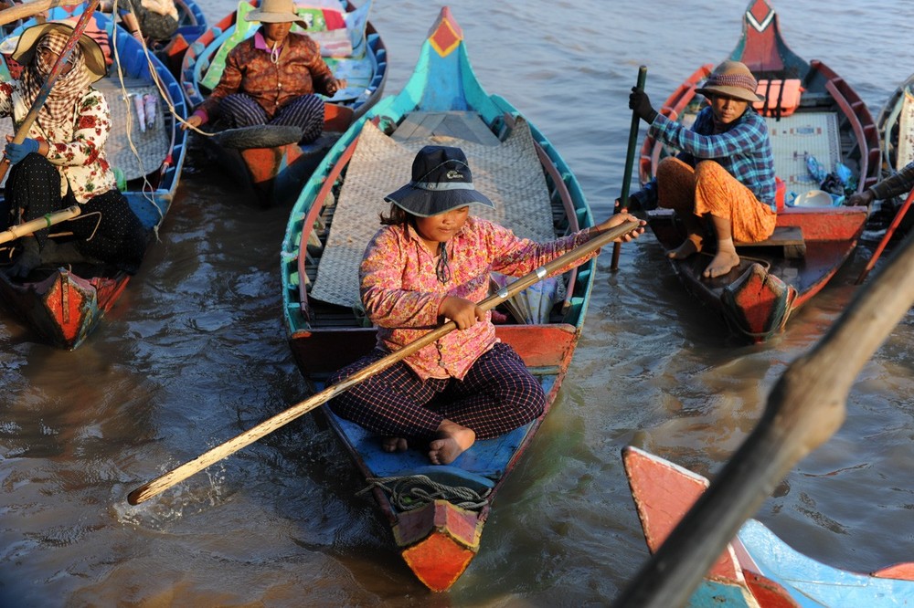 Tonle Sap Lake Boats, Cambodia