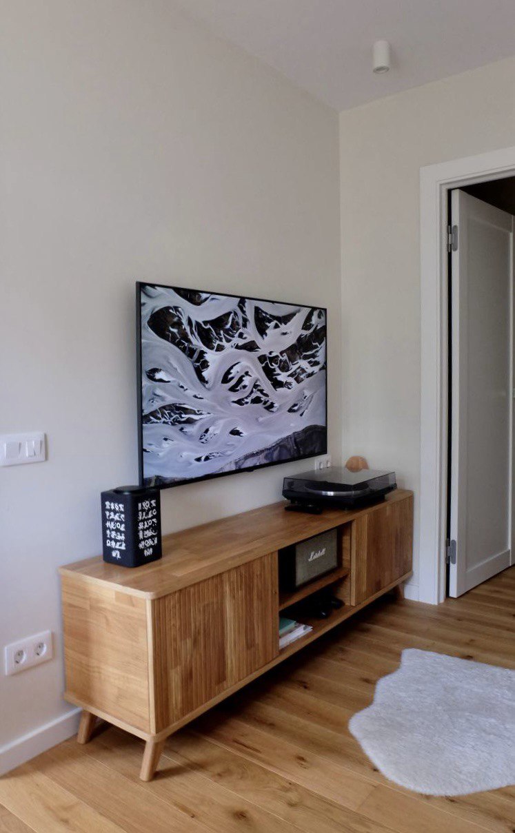 Двухкомнатная квартира в Москве в скандинавском стиле с элементами mid century, объект реализован