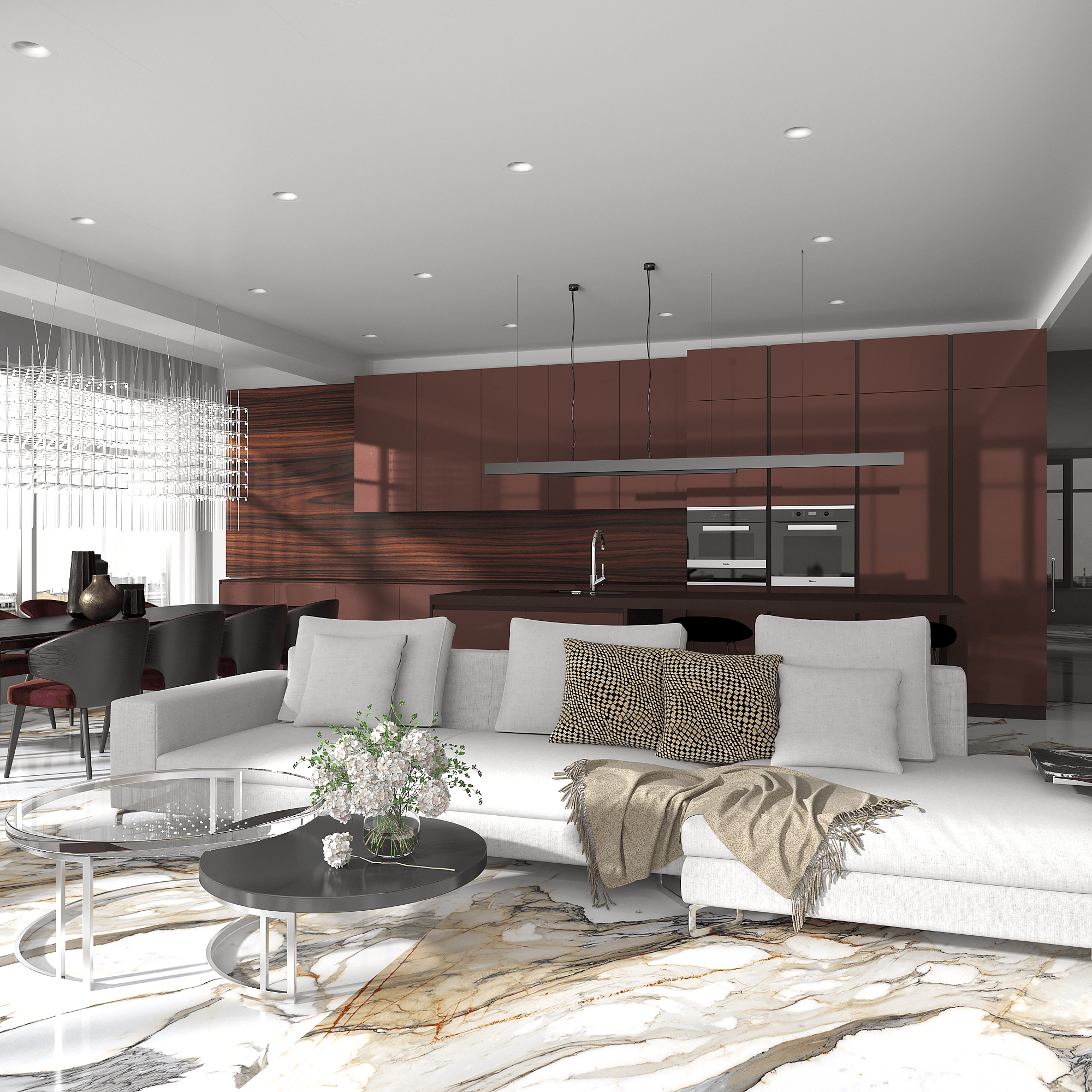 Интерьер пентхауса на Петроградской стороне, 230м2 — фото 2