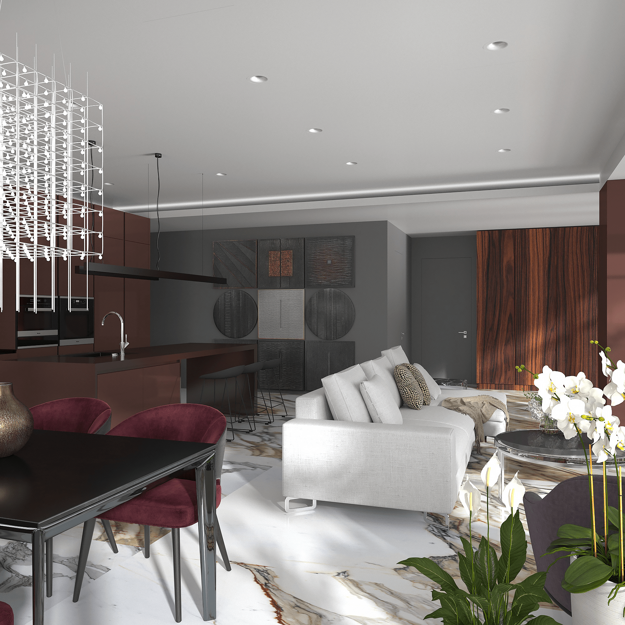 Интерьер пентхауса на Петроградской стороне, 230м2 — фото 5