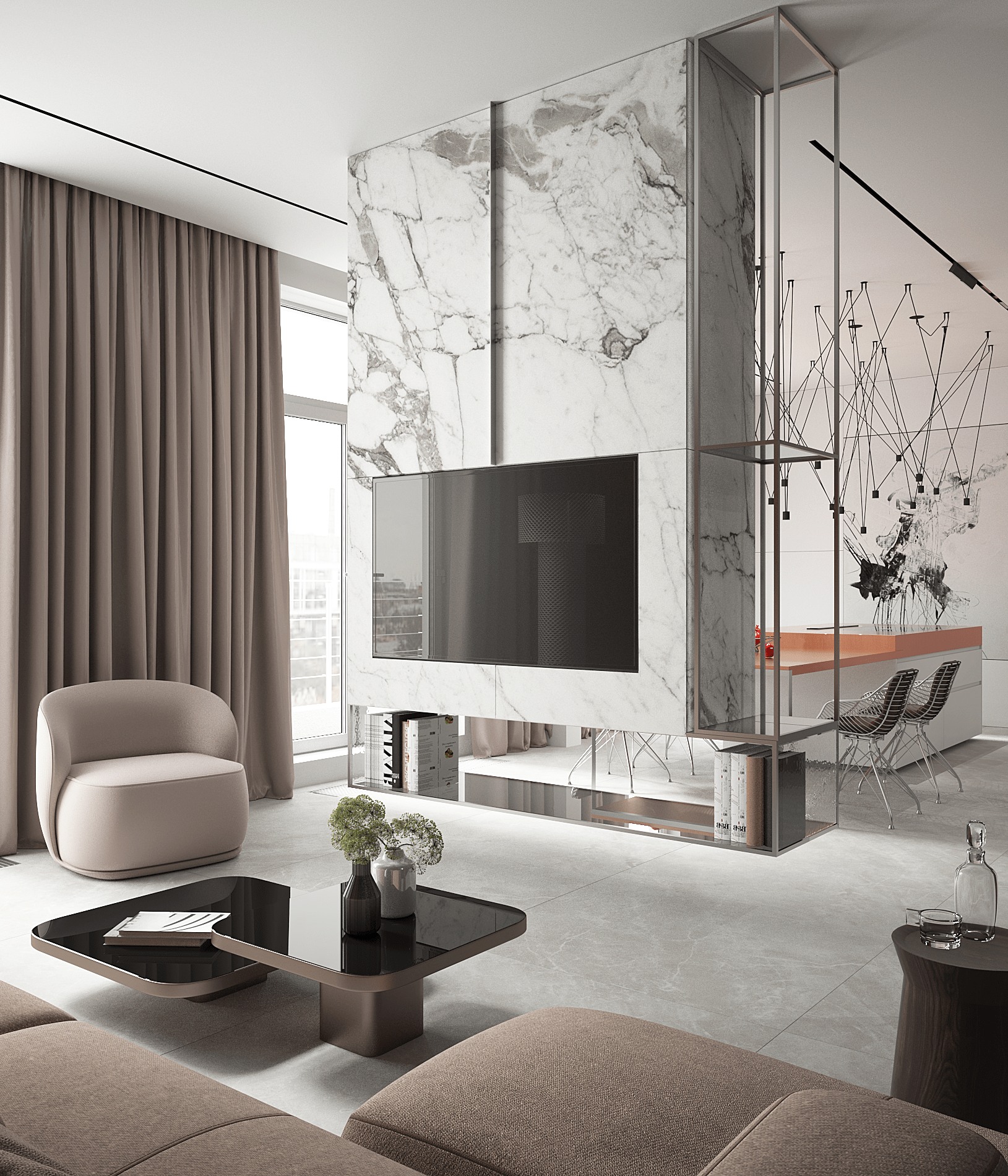 Интерьер квартиры в "Мендельсон", 100м2 — фото 11