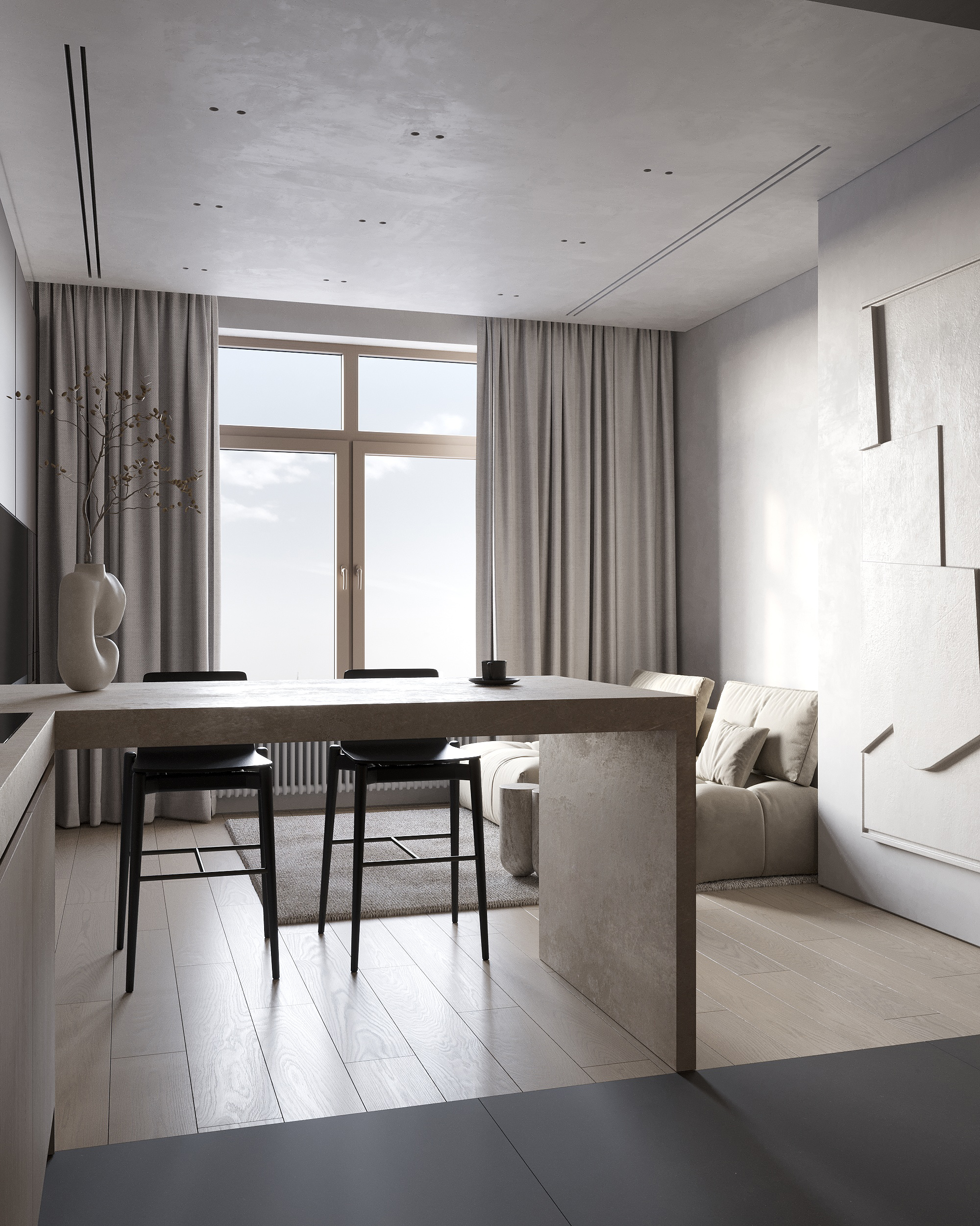 Интерьер квартиры в "Neva Haus" 50м2 — фото 6