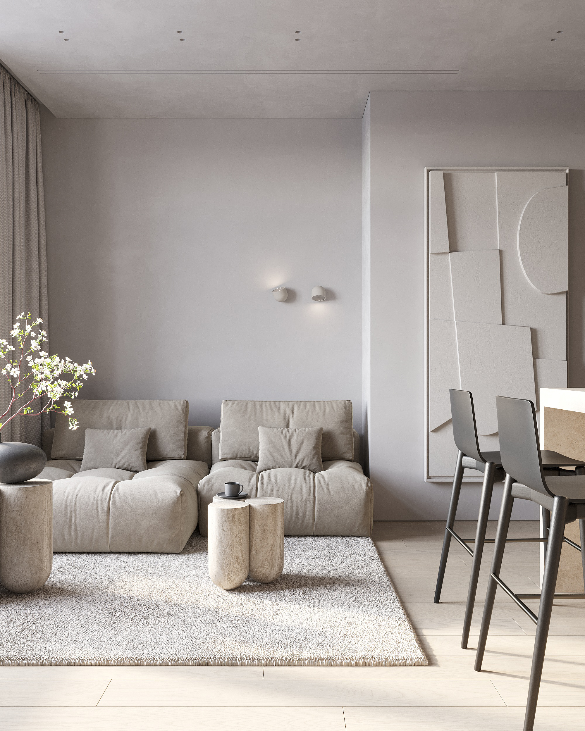 Интерьер квартиры в "Neva Haus" 50м2 — фото 4