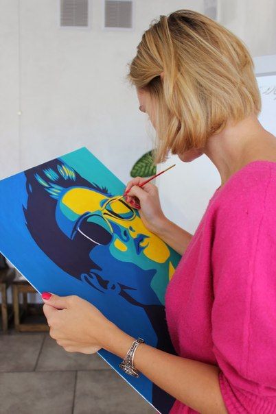 Картина акрилом. Стиль POP ART
