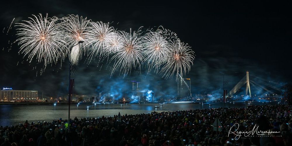 Saules Mūžs fireworks presentation / Световое представление 
