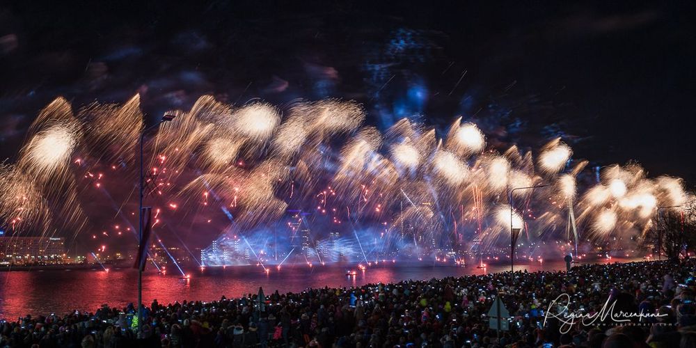 Saules Mūžs fireworks presentation / Световое представление 