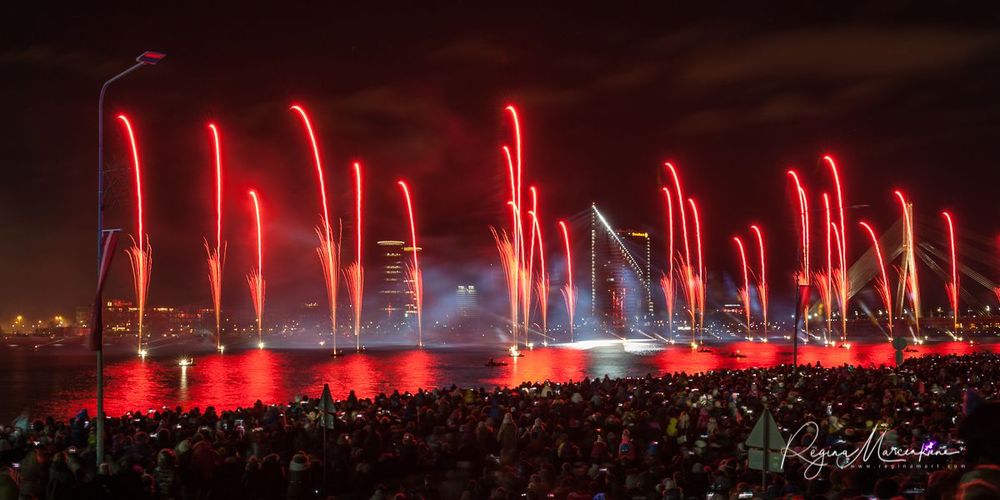 Saules Mūžs fireworks presentation / Световое представление 