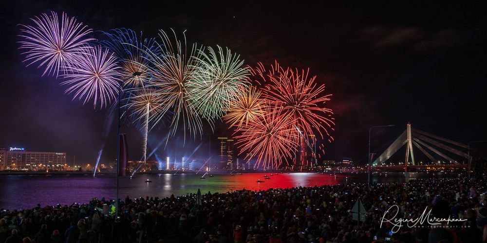 Saules Mūžs fireworks presentation / Световое представление 