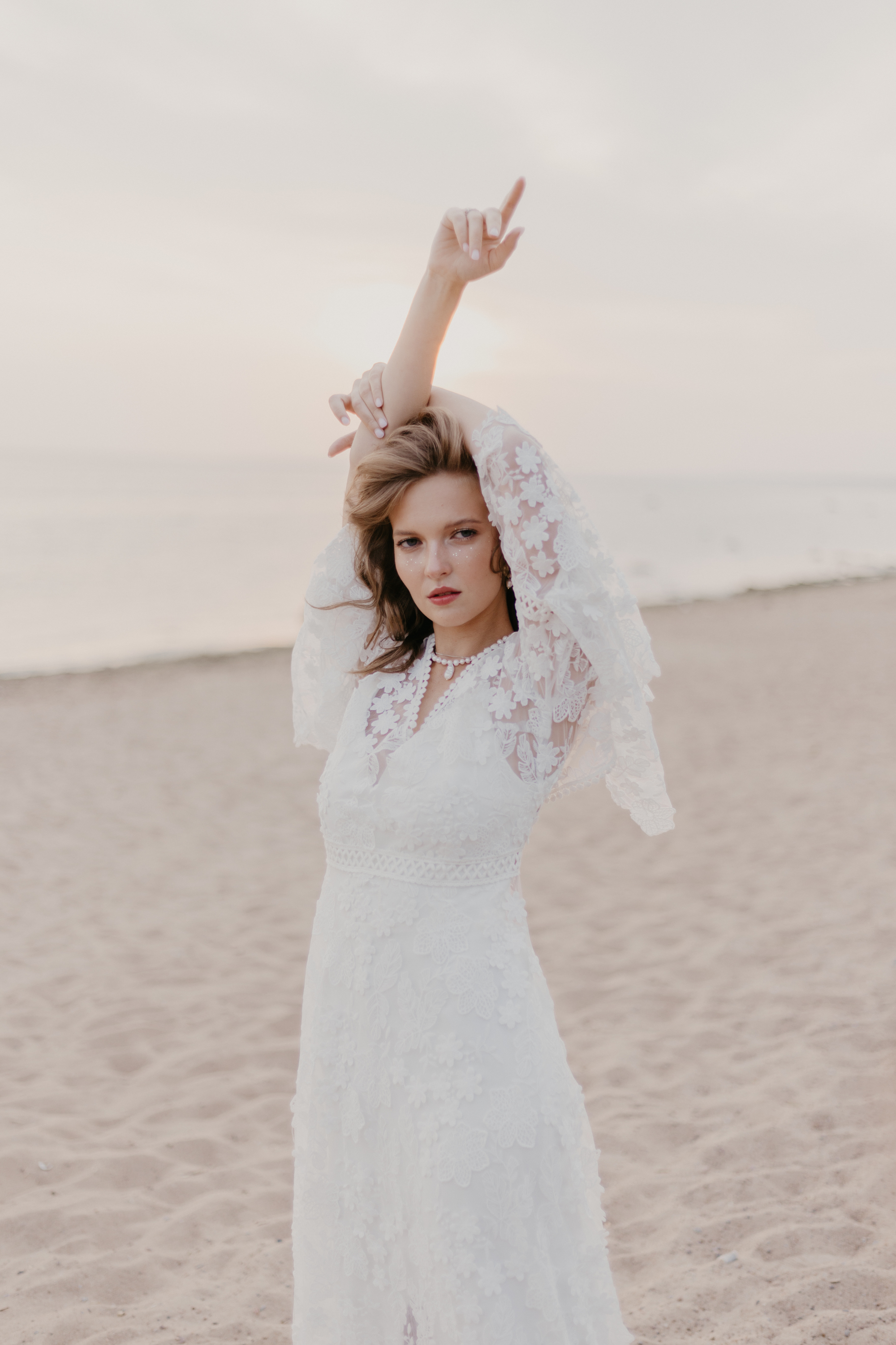 boho wedding dress, lace wedding dress
