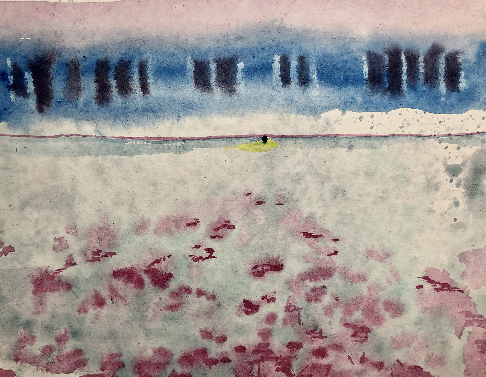 ИНИОН-5, 2018, бумага, акварель, 40,5х29,5 см INION-5, 2018, watercolour on paper, 40,5х29,5 cm