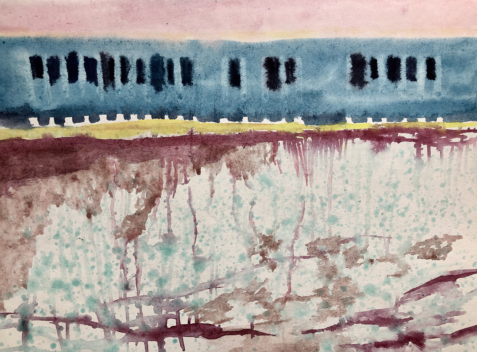 ИНИОН-4, 2018, бумага, акварель, 40,5х29,5 см INION-4, 2018, watercolour on paper, 40,5х29,5 cm