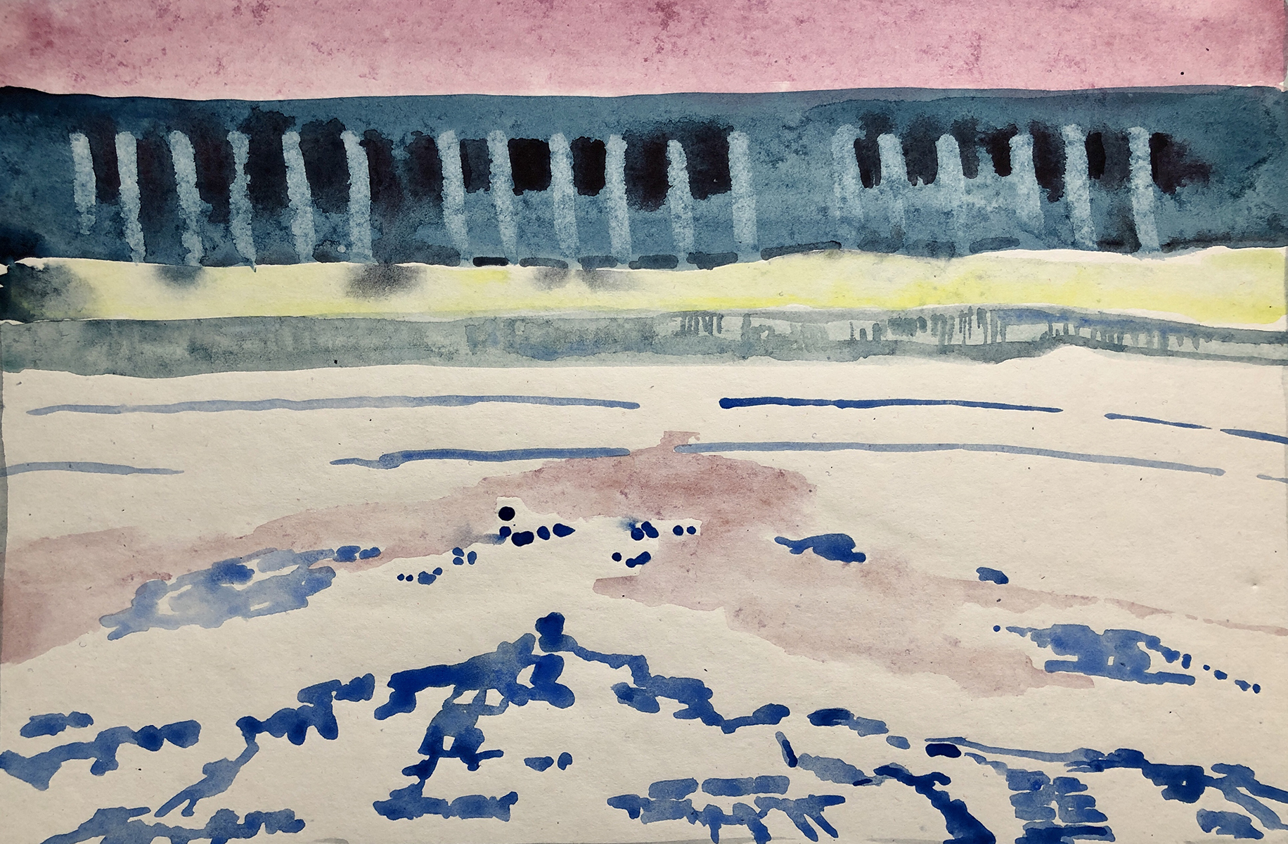 ИНИОН-9, 2018, бумага, акварель, 40,5х29,5 см INION-9, 2018, watercolour on paper, 40,5х29,5 cm