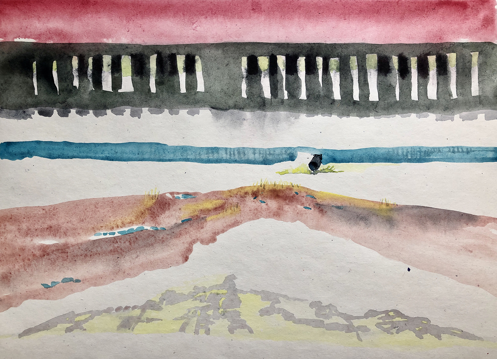 ИНИОН-6, 2018, бумага, акварель, 40,5х29,5 см INION-6, 2018, watercolour on paper, 40,5х29,5 cm